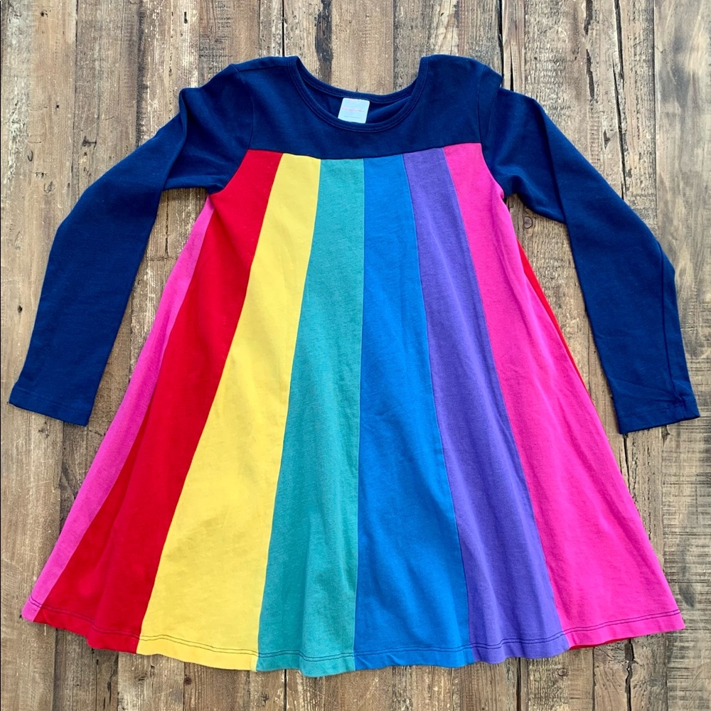 NWOT Hanna Andersson, Rainbow Swing Dress: Size 120 cm / US 6-7